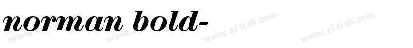 norman bold字体转换